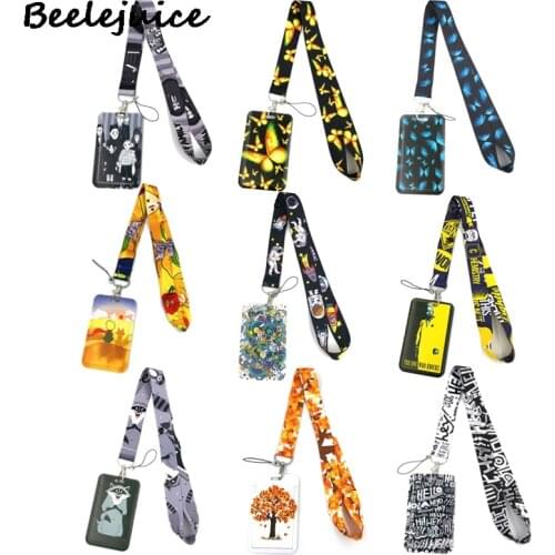 Classical Style ID Card Lanyard For keys The 90s Phone Working Badge Holder Neck Straps With Phone Hang Ropes webbings ribbons