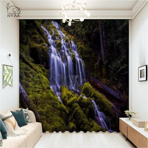 Blue-Green Water Of A Lake Surrounded By Evergreen Trees Curtains For Windows Curtain Clamps Curtains Interior Micro Shading