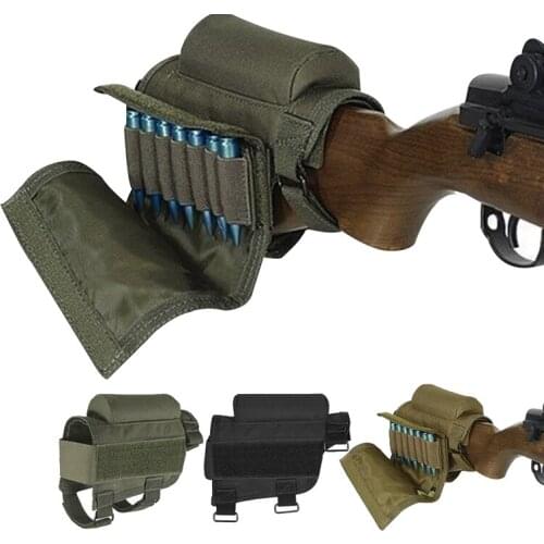 Shooting tactical military bullet bag outdoor airsoft Butt Stock Rifle Buttock Rest Bag Shell Stand Butt Hunting Ammo Bag