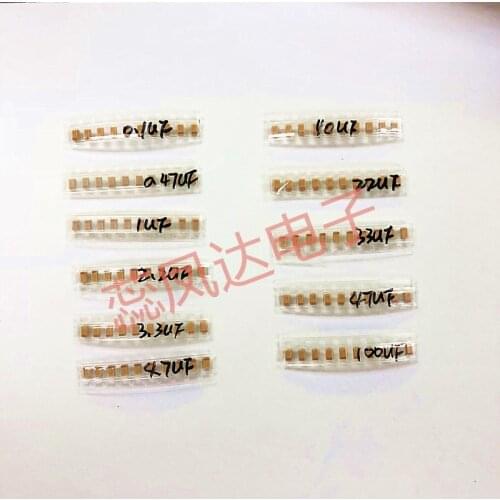A Type B type smd Tantalum capacitor assorted kit 0.1UF-220UF smd capacitor tantalum