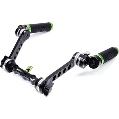 Lanparte Universal Arri Rosette Extension Arm Dual Handle Grip Handgrip For 15mm Rod Rig System BMCC BMPCC 4K FS5
