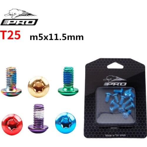 Bicycle disc brake screw T25 m5x11.5mm anodized brake rotor screw suitable for most bicycles