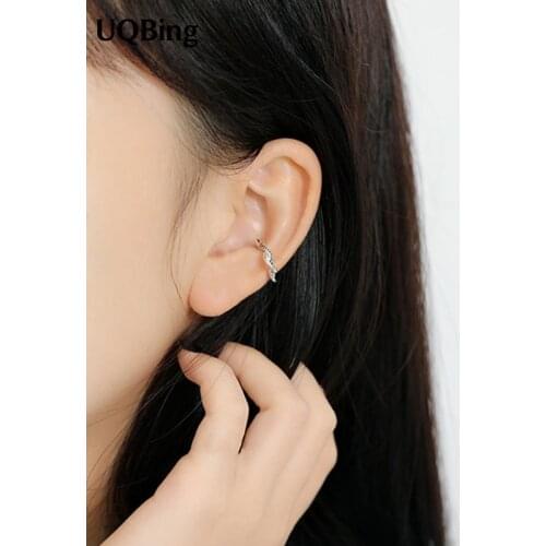 Vintage 925 Sterling Silver Twist Clip Earrings On Ear Jewelry