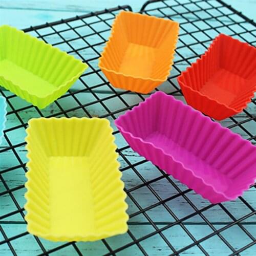 20PCS Random Color Silicone Baking Cup Reusable Nonstick Muffin Mold Cupcake Liner Cake Mold Cake Decor DIY Baking Tool