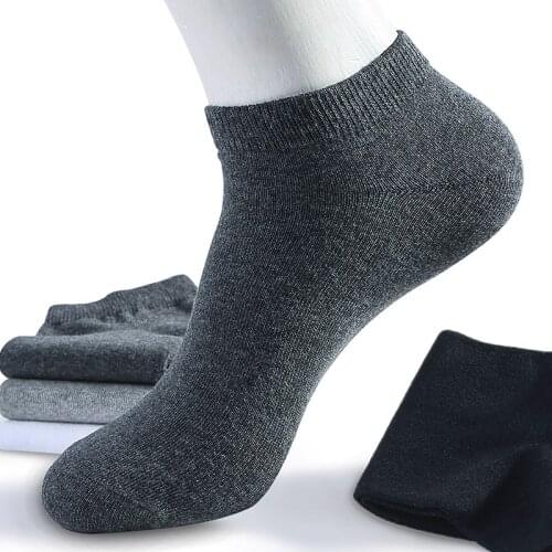 DO DO MIAN Mens Cotton Socks 5pair\lot Ankle Casual for Business Solid Short Male Slippers Spring Summer Breathable Soft Socks