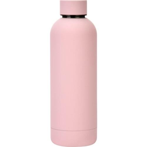 50pcs / lot Pure Color Multi Choice Thermos Cup Fahionable Exquisite Frosted Water Bottle Women Cup