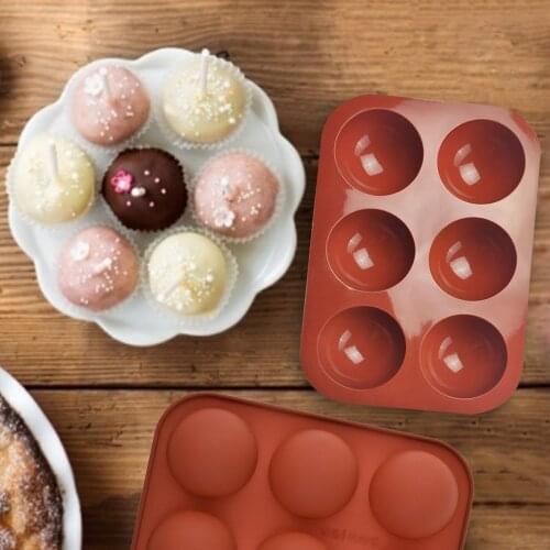 6 In 1 DIY Silicone Chocolate Mold Silicone Non Stick for DIY Cake Soap Dessert Jelly Candy Ice Cream Handmade Baking Mold