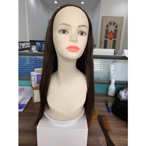 24 inches layer band fall cap size L straight European hair free shipping