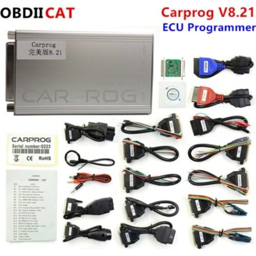 Car prog CarProg V10.93 10.05 ECU Chip Tunning Car Repair Tool Carprog V8.21 Online Carprog (With 21 Items Adapters)