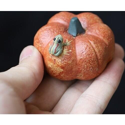 LUWU purple clay teapets pumpkin tea play tea accessories