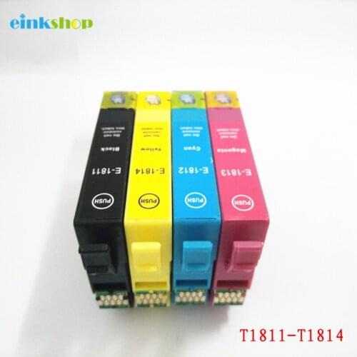Einkshop T1811 Ink Cartridge For Epson T1811 - T1814 Stylus XP212 XP215 XP312 XP315 XP412 XP415 XP102 XP202 XP205 XP302 XP305