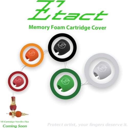 EZ Tact Memory Foam Cartridge Cover Finger Comfort & Vibration Reduce for Most Integrated Cartridge Needle 30/100 PCS/Bottle