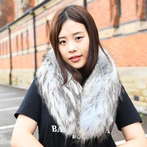 CX-A-76N Hot Sale 2018 Hood Trim Genuine Raccoon Fur Fashion Winter Collar Scarf