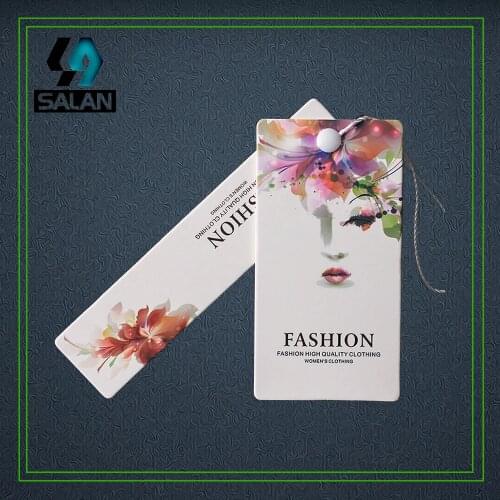 Custom sets paper printed clothing Hang tags for customize apparel product swing cardboard Garment Label price tags for clothing