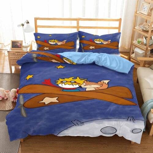 Little Prince Bedding Set 3D Printing Duvet Cover Cartoon Planet Quilt Cover Queen King Size Comfortable Cover Home Textiles