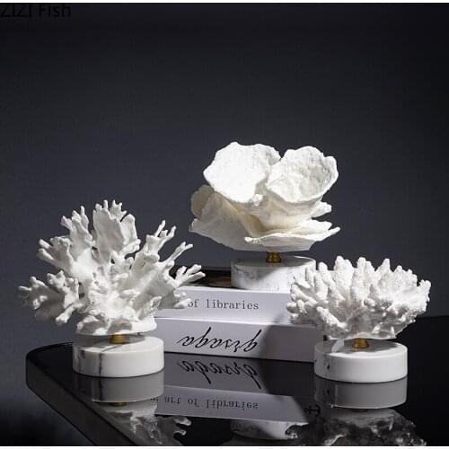 Coral Simulation Ornaments Resin Crafts Sculpture Modern Decor Coral Statue Living Room Decoration Home Tabletop Furnishings