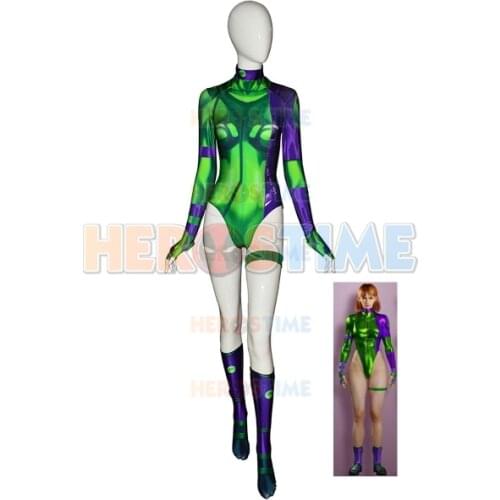 Wildstorm Gen 13 Caitlin Fairchild Cosplay Costume Print 3D Spandex Zentai Bodysuit Halloween Costume for Woman Girl