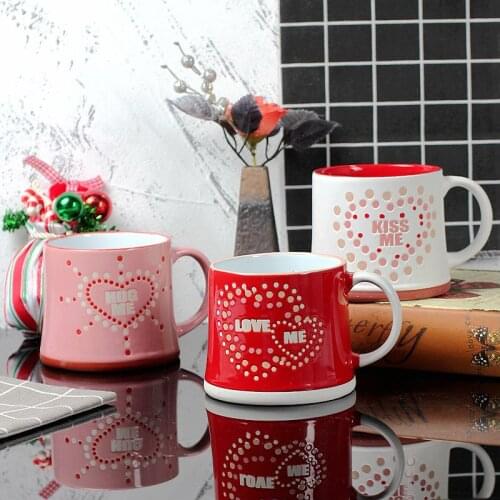 Creative Personality Mug Trend Home American Coffee Milk Cup Drinkware Love Lovely Ceramic Cup Gift