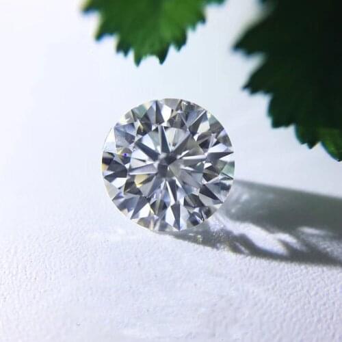 7.5mm Round Brilliant Cut Moissanite EF color 1.5ct Excellent cut Moissanite Clarity VVS1 DIY ring material
