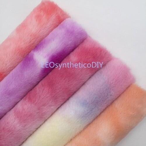 1PC 21X29CM Rainbow Fur Fabrich Sheets For Making Bows LEOsyntheticoDIY T263B