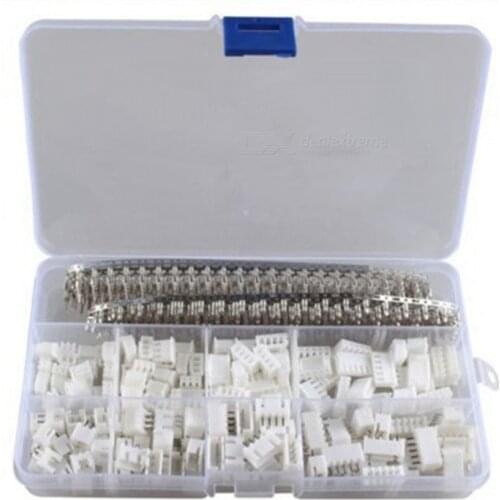 ESAMACT 560Pcs XH2.54 2p 3p 4p 5 pin 2.54mm Pitch Terminal Kit, Housing / Pin Header Connector, Wire Connectors Adaptor XH K