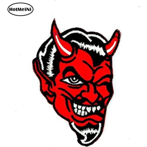 HotMeiNi 15cm x 12cm Car Styling 3D Waterproof Car Sticker Moto Biker Demone Diavolo Devil Demonio Doors Windows Accessories