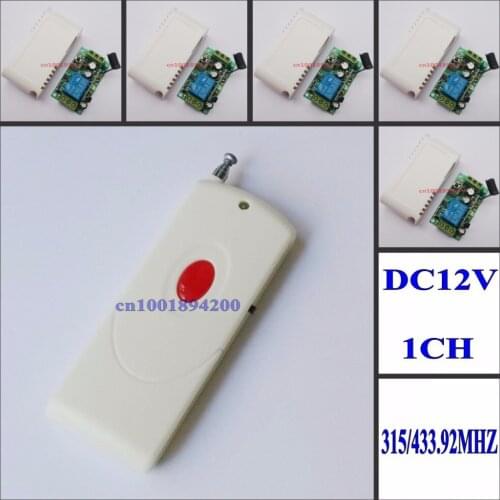 DC12V 5CH Separate Remote Control Switch Long Distance Transmitter 50-1000m Learning Code Receiver Momentary Toggle Latched ASK