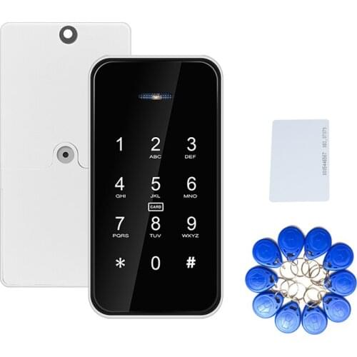Smart password &card Cabinet Lock Digital Touch Keypad Electric Lock for Cabinet drawer door support 125KHz EM ID RFID Card