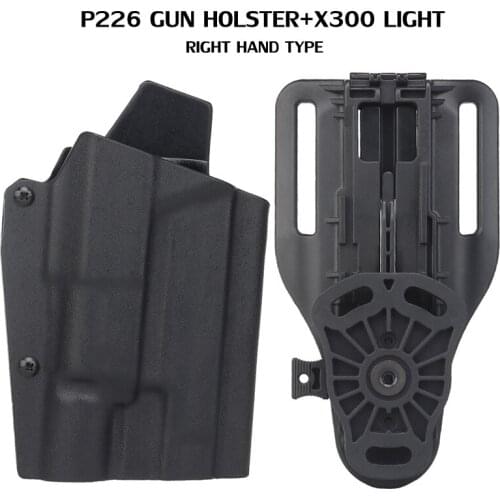 P226 Gun Holster Tactical IWB Kydex Pistol Case Airsoft X300 Light Bearing Handgun Bag Drop Leg Holster Case for Hunting