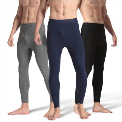 Fashion Thermal Underwear for Men Long Johns Loose Thermal Pant Underwear Men Plus Size Warm Mens Leggings Long Autumn Pants