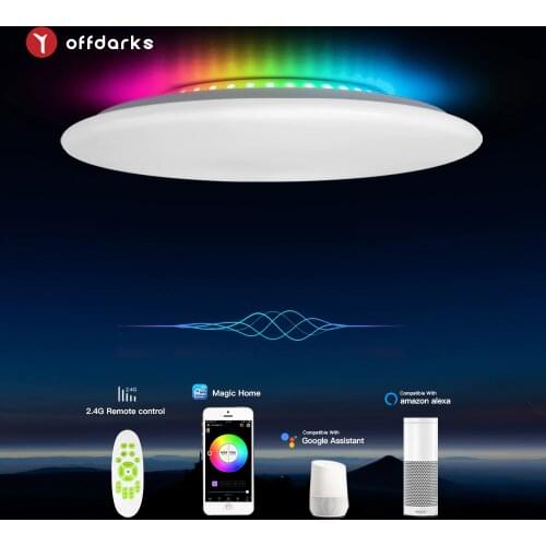 OFFDARKS smart ceiling light APP/WIFI voice control RGB dimming remote control ceiling lamp for kitchen, living room, bedroom