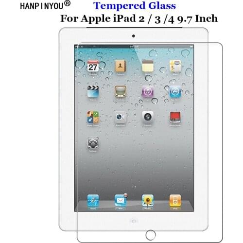 For Apple iPad 2 / 3 / 4 A1395 A1396 A1397 A1416 A1430 A1403 A1458 A1459 Tempered Glass 9H 2.5D Premium Screen Protector Film