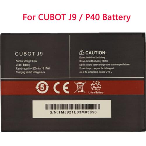 4200mAh For Cubot J9 Battery Batterij Mobile Phone High Quality Replacement Batteria Batterie For Cubot P40 AUCC