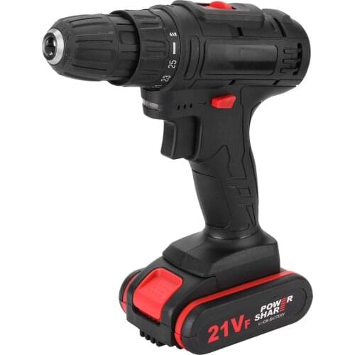 21VF Household Multifuctional Electric Drill Mini Screwdriver Rotation Ways Speeds Torques Adjustable Screw Driver Power Tools