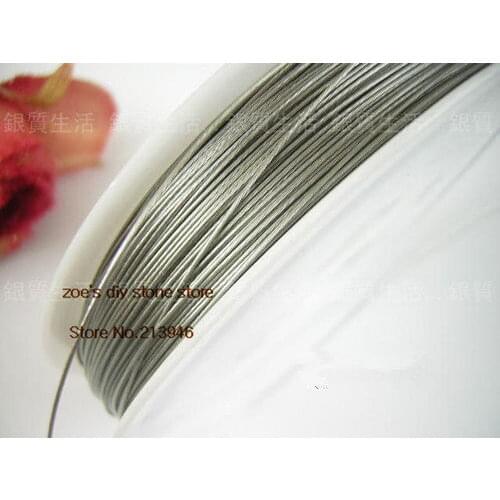 0.6MM (40M/Pc,5Pcs) Nickel Tone Beading Steel Wires Ropes DIY Jewelry Cords Accessories