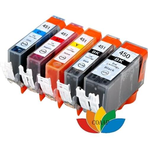 5 Compatible canon PGI450 CLI451 ink cartridge for PIXMA MG5440 MG6340 MG6440 MG7140 MG7540 iX6540 iX6840 iP7240 iP8740 MX924