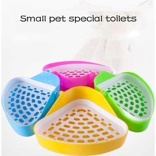 AHUAPET Guinea Pig Rabbit Toilet Hamster Toilet Chinchilla Bath Supplies Potty Urinal Squirrel Cleaning Random Color Pet Litter