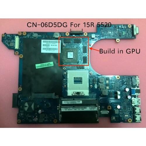 Free Shipping NEW CN-06D5DG 06D5DG 6D5DG for dell Inspiron 15R 5520 QCL00 LA-8241P motherboard with HD7670M 1GB GPU
