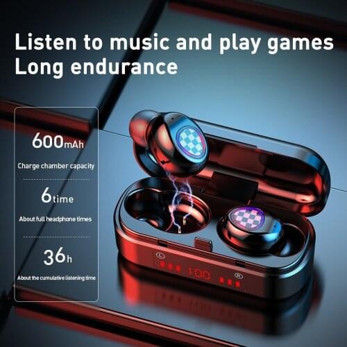 Wireless Bluetooth 5.0 In-ear Wireless Earphone TWS M8 Bass Stereo Bilateral Call Earbuds Hifi Music Bluetooth Earbuds