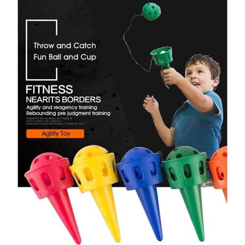 Throw and Catch Fun Toy For Kids Basketball Agility Hand Eye Coordination Training Ball and Cup Kendama