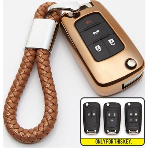 For Chevrolet Cruze 2013 Lova Sail Aveo TRAX Spark Orlando Onix Volt Camaro Malibu Chevy Equinox TPU Car Key Cover Case Holder
