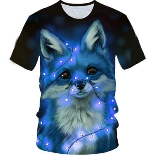 2020 Summer Kids 3D T-shirt Boys Girls Lovely Animal Dog Galaxy Cat Wolf Dragon Funny Print T shirt Children Cool Tshirts Tops