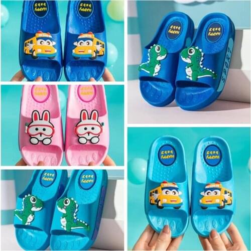 New Cute Summer Children Cartoon Mickey Minnie Mouse Print Shoes Baby Boys Girl Home Slippers Kids Non-slip Slippers Beach Shoes