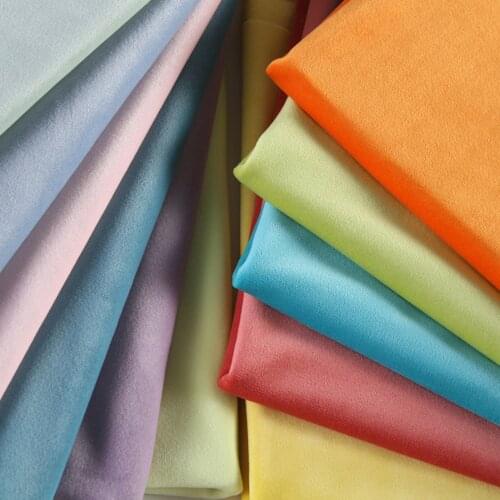 ESSIE HOME 140cm Soft Velvet Fabric Velour Fabric Pleuche Table Cloth Cover Upholstery Curtain Fabric Tender Pastel Color