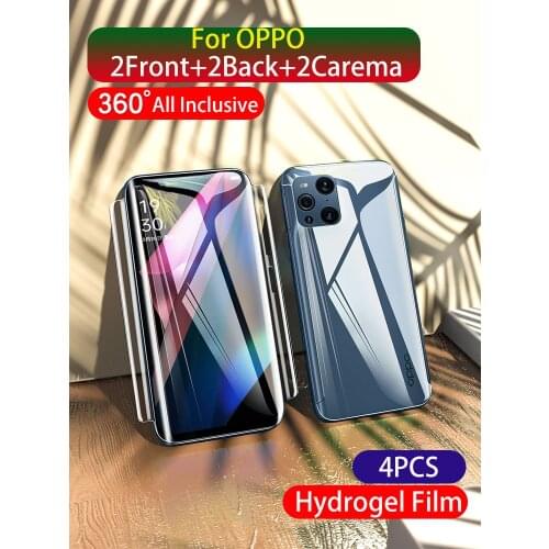 360° All Inclusive Front Back Realme GT NEO X7 Q2 Screen Protector For OPPO Find X2 X3 Reno 3 4 5 Pro Ace 2 Hydrogel Film Soft