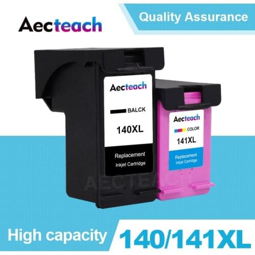 Aecteach Compatible 140 141 XL Ink Cartridge Replacement For HP 140 141 Photosmart C4283 C4583 C4483 C5283 D5363 D4263 Printer