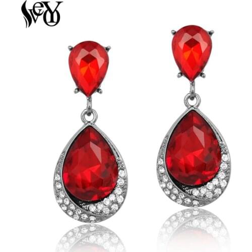 VEYO Crystal Classic Elegant Water Drop Dangle Earrings for Women New Arrival Gifts Jewelry Bijouterie