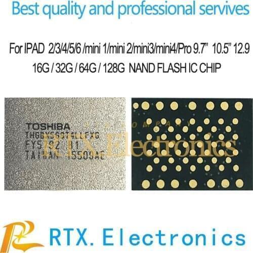 For IPad 5 mini2 mini3 NAND Flash Memory IC Hardisk HD Chip 16GB 32GB 64GB 128G A1599 A1489 A1600 ICloud Unlock Programme New SN