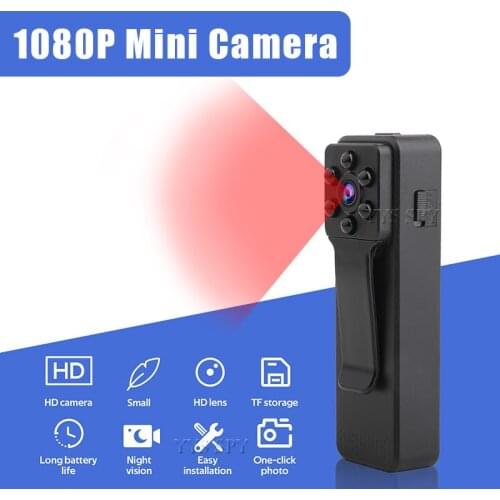 Mini Camera HD 1080P Digital Video Audio Recorder Night Vision Wide Angle Body Micro Cam Secret Camcorder Support Hidden TF Card