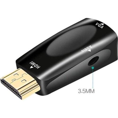 BL Mini Highly Compatible HD 1080P HDMI to VGA Converter With Audio Cable For Computer Laptop Tablet HDTV Vintage Accessories